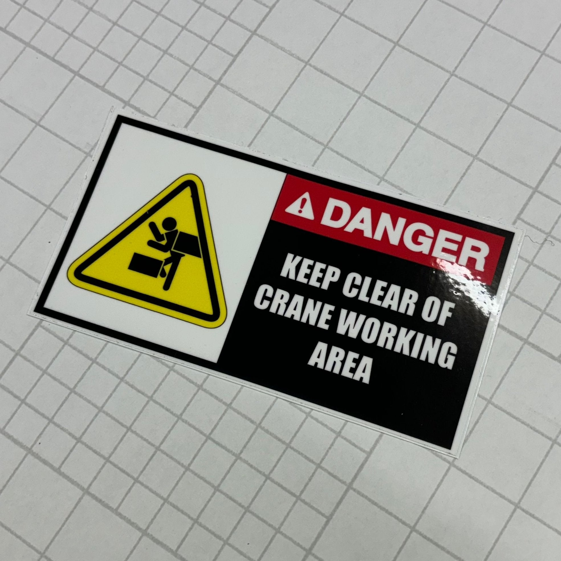 Crane Working Area Danger Decal - Drew's Sign It Pty LtdCrane Safety Decal