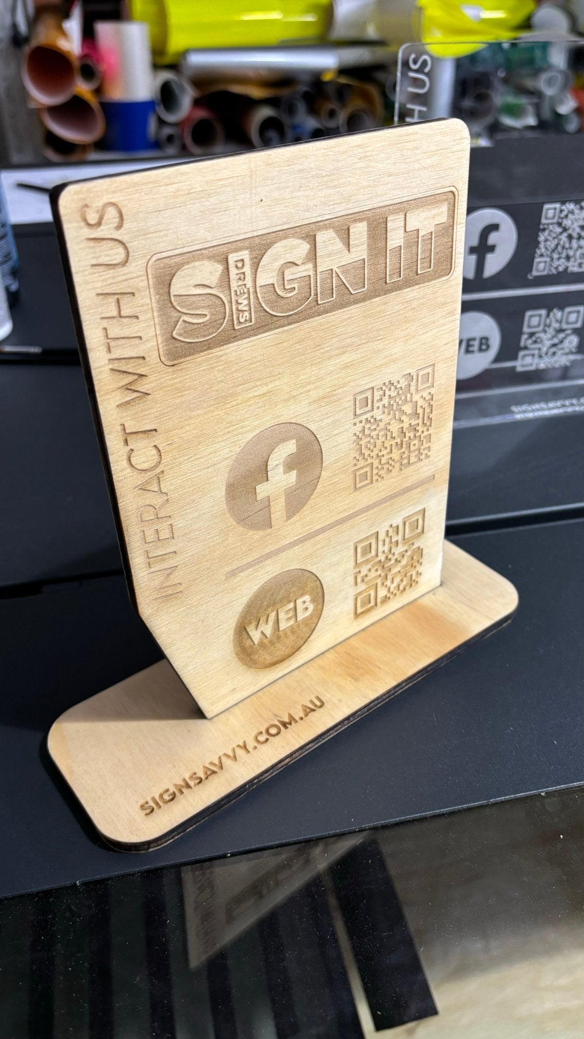 Customer Engagement & Interaction Desktop Stand - Plastic Free - Drew's Sign It Pty LtdPromotional Signage & Banners