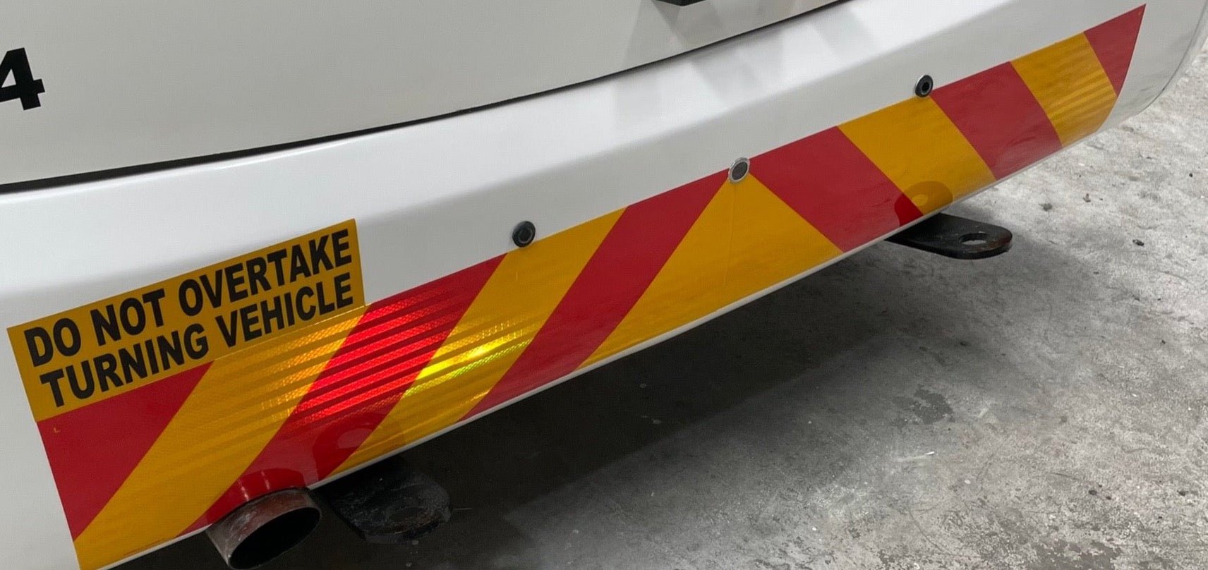 Do Not Overtake Reflective decal - Drew's Sign It Pty Ltd