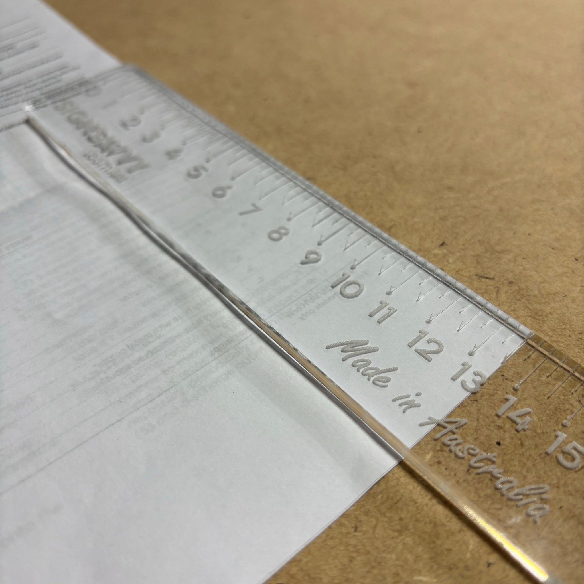 Laser Engraved Acrylic Ruler - Drew's Sign It Pty Ltd