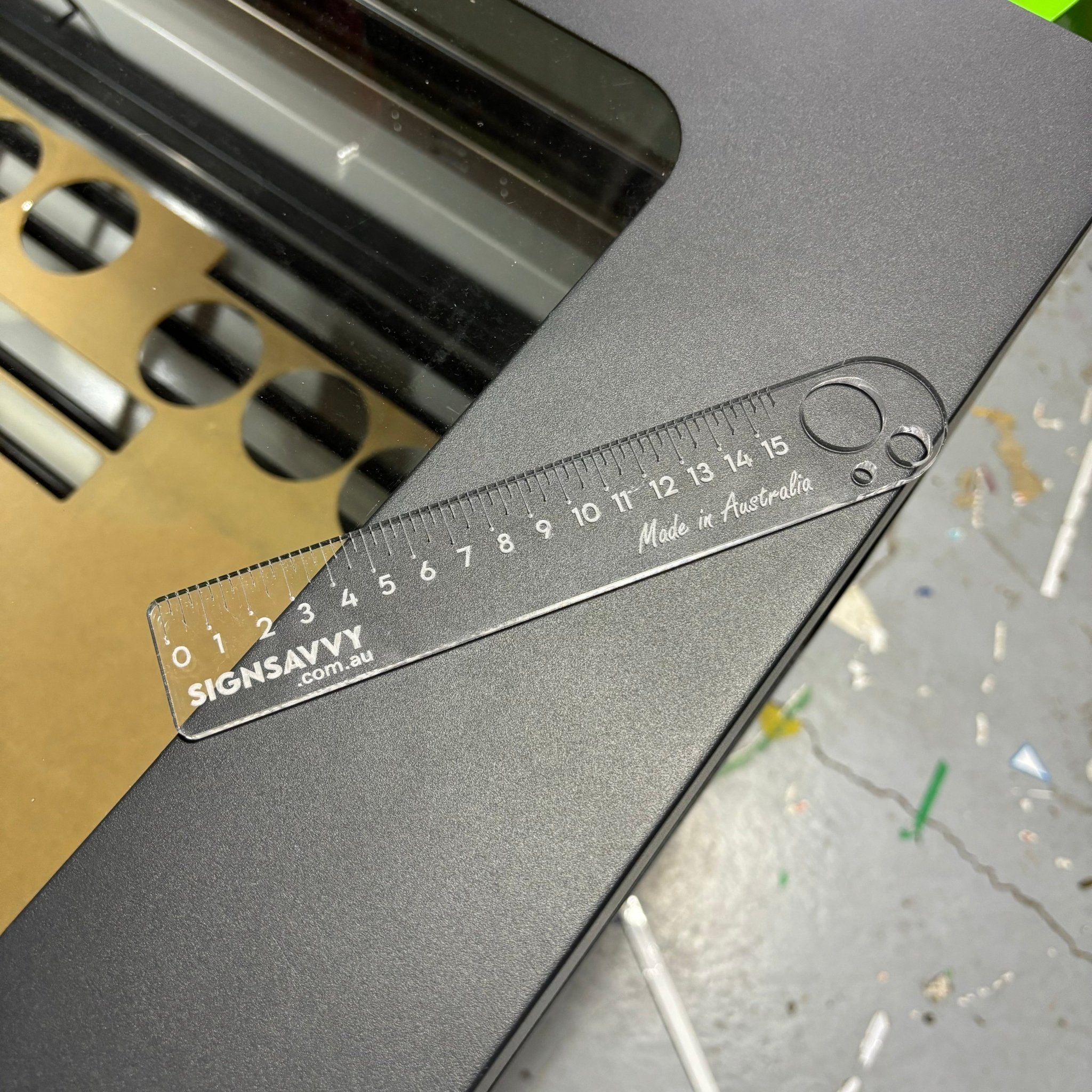 Laser Engraved Acrylic Ruler - Drew's Sign It Pty Ltd