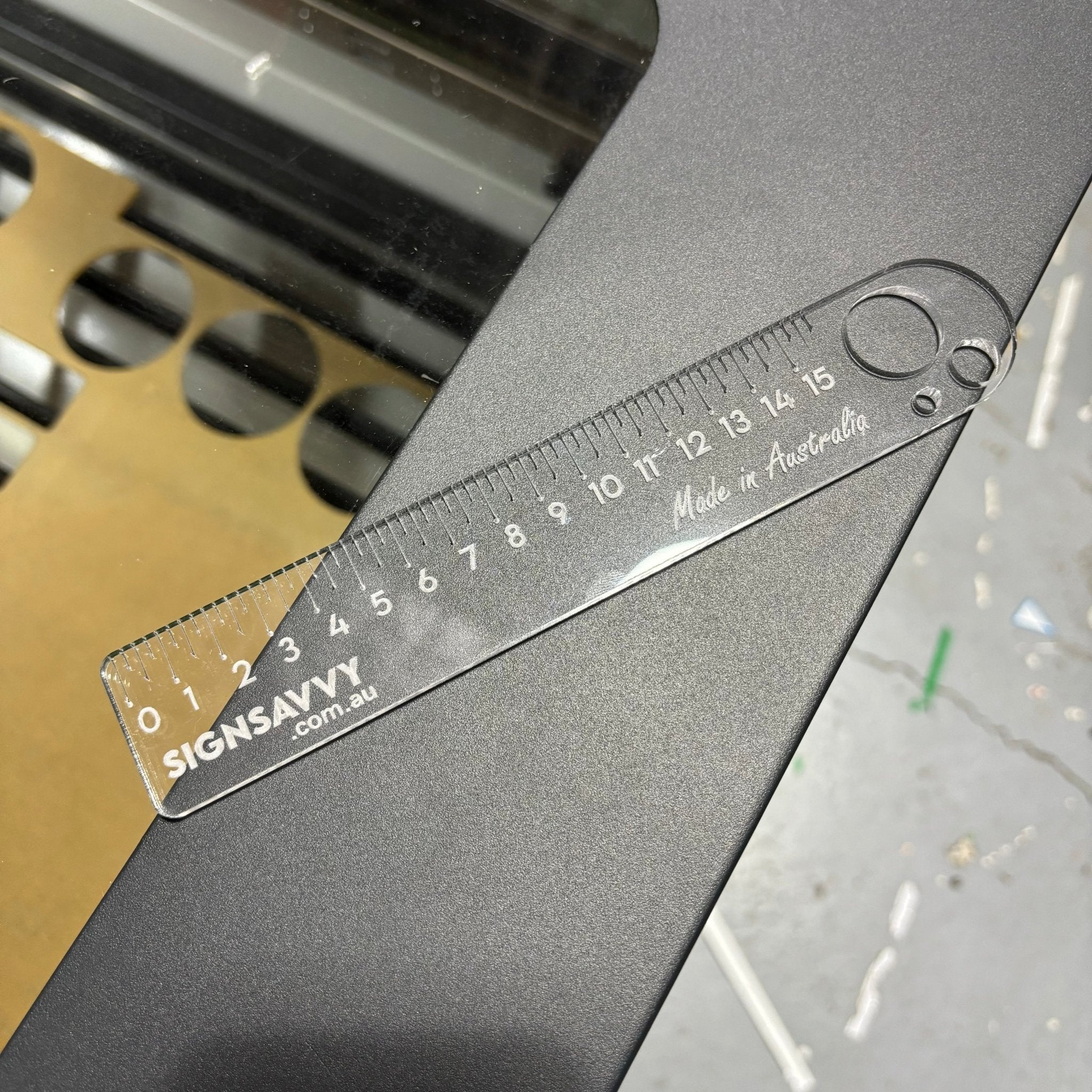 Laser Engraved Acrylic Ruler - Drew's Sign It Pty Ltd