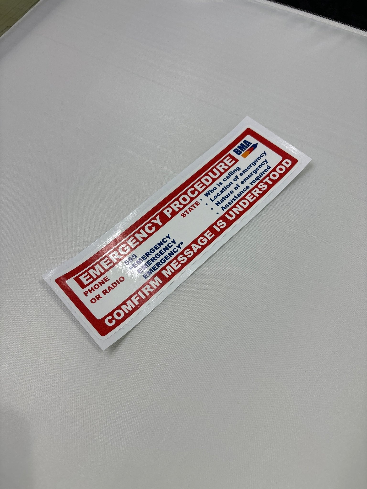 Mining Emergency Procedure Decal - Drew's Sign It Pty LtdSafety Decals & Stickers