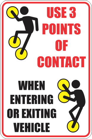 3 Point Contact Warning Decal for Heavy Vehicles – Drew's Sign It Pty Ltd
