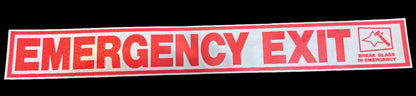 Bus Emergency Exit Sticker - White Reflective Decal - Hammer Style - Drew's Sign It Pty Ltd - Reflective Signs